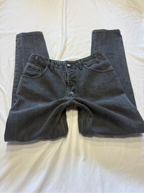 Guess by Marciano Relaxed High-Rise Washed Gray Jeans